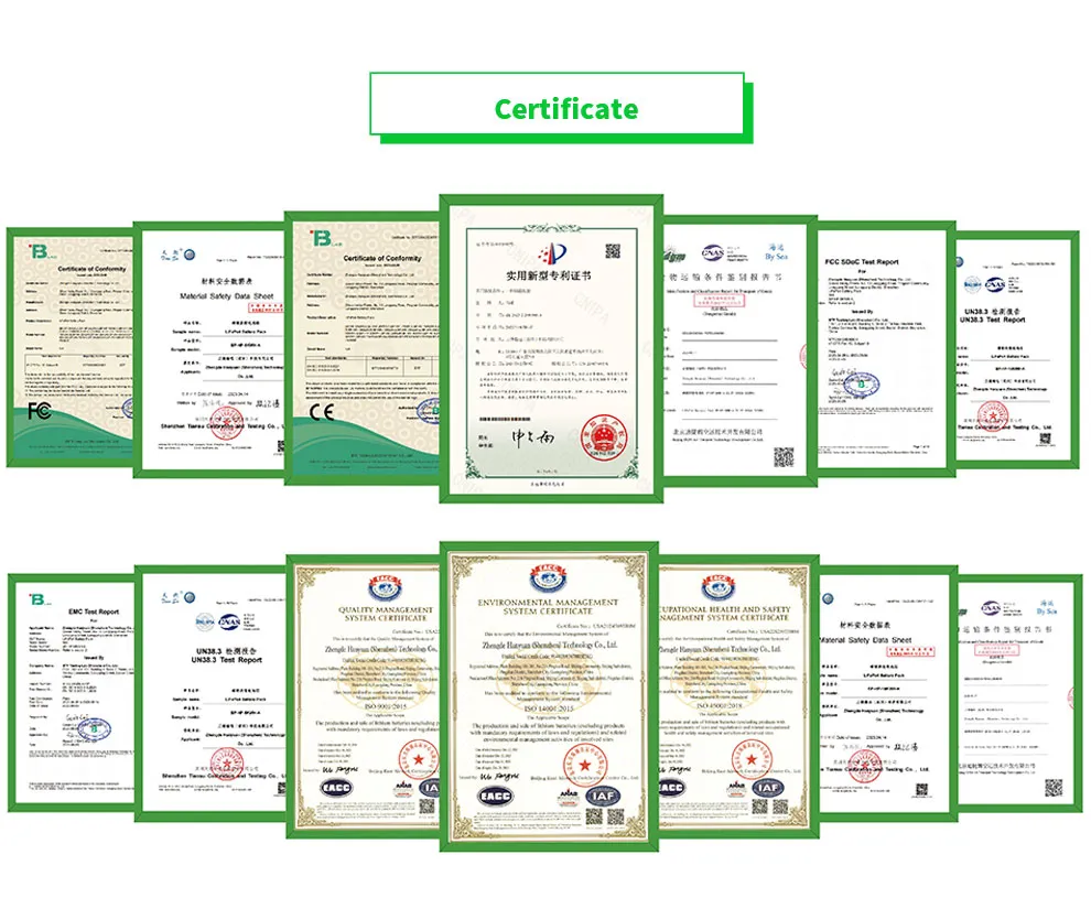 Offer CE, FCC, UN38.3, MSDS certs Offer CE, FCC, UN38.3, MSDS certs